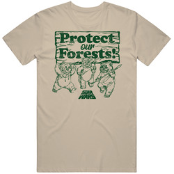 Ewok Protect Our Forest Worn Look T Shirt