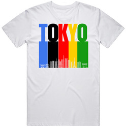 Tokyo Olympic Colors Skyline T Shirt Tokyo Olympic Colors Skyline T Shirt