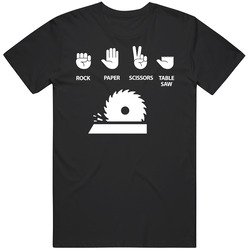 Missing Pointer Middle Ring Pinky Finger Rock Paper Scissors Table Saw