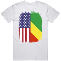 Republic Of The Congo American Flag Worn Look T Shirt Republic Of The Congo American Flag Worn Look T Shirt