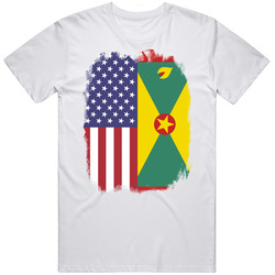 Grenada American Flag Worn Look T Shirt Grenada American Flag Worn Look T Shirt
