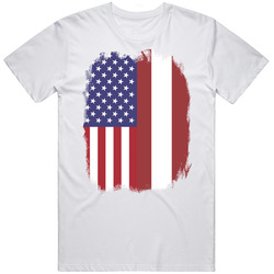 Latvia American Flag Worn Look T Shirt Latvia American Flag Worn Look T Shirt