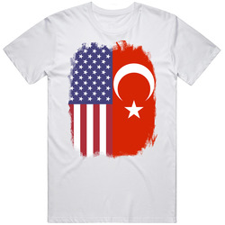 Turkey American Flag Worn Look T Shirt Turkey American Flag Worn Look T Shirt