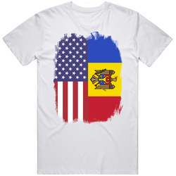 Moldova American Flag Worn Look T Shirt Moldova American Flag Worn Look T Shirt