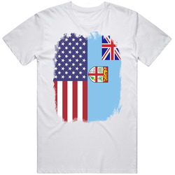 Fiji American Flag Worn Look T Shirt Fiji American Flag Worn Look T Shirt