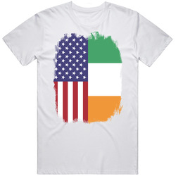 Ireland American Flag Worn Look T Shirt Ireland American Flag Worn Look T Shirt