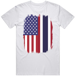 Thailand American Flag Worn Look T Shirt Thailand American Flag Worn Look T Shirt