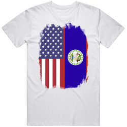 Belize American Flag Worn Look T Shirt Belize American Flag Worn Look T Shirt