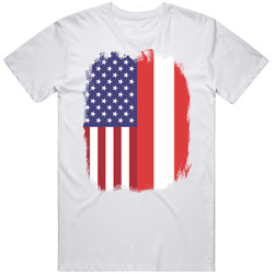 Austria American Flag Worn Look T Shirt Austria American Flag Worn Look T Shirt