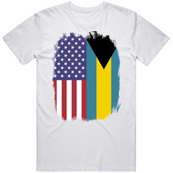 Bahamas American Flag Worn Look T Shirt Bahamas American Flag Worn Look T Shirt