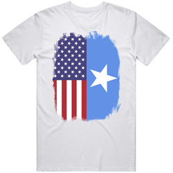 Somalia American Flag Worn Look T Shirt Somalia American Flag Worn Look T Shirt