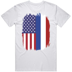Netherlands American Flag Worn Look T Shirt Netherlands American Flag Worn Look T Shirt