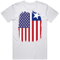 Liberia American Flag Worn Look T Shirt Liberia American Flag Worn Look T Shirt