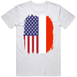 Indonesia American Flag Worn Look T Shirt Indonesia American Flag Worn Look T Shirt