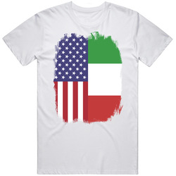 Italy American Flag Worn Look T Shirt Italy American Flag Worn Look T Shirt