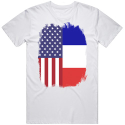 France American Flag Worn Look T Shirt France American Flag Worn Look T Shirt
