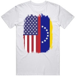 Venezuela Usa Dual Citizen Immigrant Flag Worn Look T Shirt Venezuela Usa Dual Citizen Immigrant Flag Worn Look T Shirt