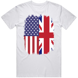 United Kingdom Usa Dual Citizen Immigrant Flag Worn Look T Shirt United Kingdom Usa Dual Citizen Immigrant Flag Worn Look T Shirt