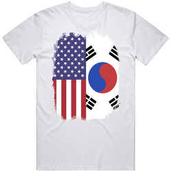 South Korea Usa Dual Citizen Immigrant Flag Worn Look T Shirt South Korea Usa Dual Citizen Immigrant Flag Worn Look T Shirt