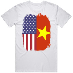 Vietnam Usa Dual Citizen Immigrant Flag Worn Look T Shirt Vietnam Usa Dual Citizen Immigrant Flag Worn Look T Shirt