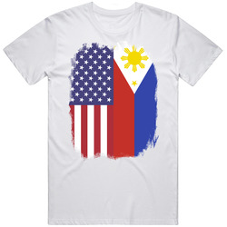 Philippines Usa Dual Citizen Immigrant Flag Worn Look T Shirt Philippines Usa Dual Citizen Immigrant Flag Worn Look T Shirt