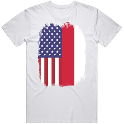 Poland Usa Dual Citizen Immigrant Flag Worn Look T Shirt Poland Usa Dual Citizen Immigrant Flag Worn Look T Shirt