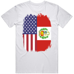 Peru Usa Dual Citizen Immigrant Flag Worn Look T Shirt Peru Usa Dual Citizen Immigrant Flag Worn Look T Shirt