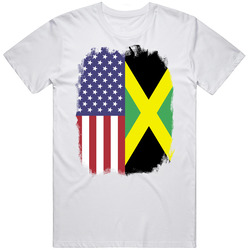 Jamaica Usa Dual Citizen Immigrant Flag Worn Look T Shirt Jamaica Usa Dual Citizen Immigrant Flag Worn Look T Shirt
