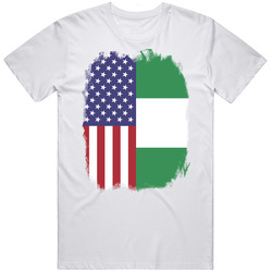 Nigeria Usa Dual Citizen Immigrant Flag Worn Look T Shirt Nigeria Usa Dual Citizen Immigrant Flag Worn Look T Shirt