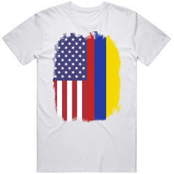 Colombia Usa Dual Citizen Immigrant Flag Worn Look T Shirt Colombia Usa Dual Citizen Immigrant Flag Worn Look T Shirt
