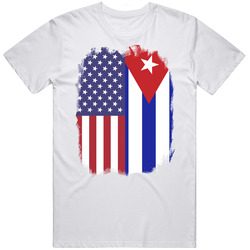 Cuba Usa Dual Citizen Immigrant Flag Worn Look T Shirt Cuba Usa Dual Citizen Immigrant Flag Worn Look T Shirt