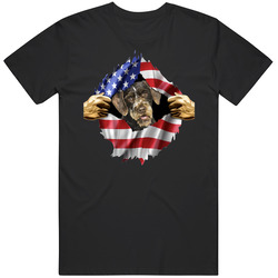 German Wirehaired Pointer Hands Tearing Us Flag T Shirt German Wirehaired Pointer Hands Tearing Us Flag T Shirt