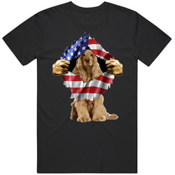 Cocker Spaniel Hands Tearing Us Flag T Shirt Cocker Spaniel Hands Tearing Us Flag T Shirt