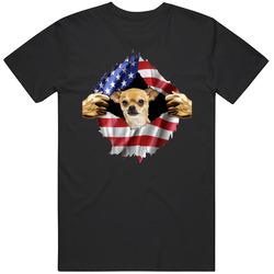 Chihuahua Hands Tearing Us Flag T Shirt Chihuahua Hands Tearing Us Flag T Shirt