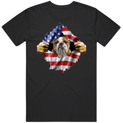 Bulldog Hands Tearing Us Flag T Shirt Bulldog Hands Tearing Us Flag T Shirt