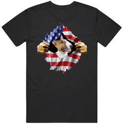 Bull Terrier Hands Tearing Us Flag T Shirt Bull Terrier Hands Tearing Us Flag T Shirt