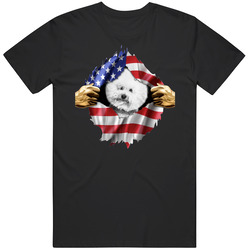 Bichons Frise Hands Tearing Us Flag T Shirt Bichons Frise Hands Tearing Us Flag T Shirt