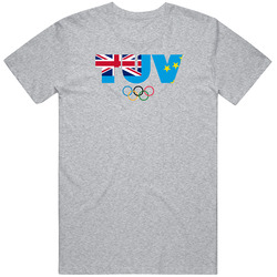 Tuvalu Flag Olympic Country Abbreviation T Shirt