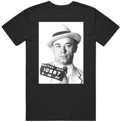 John Dillinger Famous Bank Robber Shot T Shirt John Dillinger Famous Bank Robber Shot T Shirt