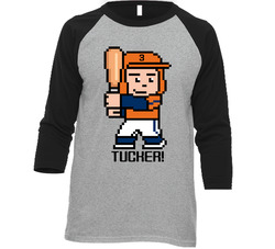 Kyle Tucker Tecmo Baseball Player Houston Baseball Fan Raglan T Shirt