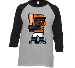 Yordan Alvarez Tecmo Baseball Player Houston Baseball Fan Raglan T Shi