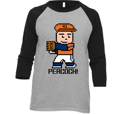 Brad Peacock Tecmo Baseball Player Houston Baseball Fan Raglan T Shirt
