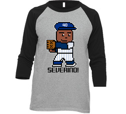 Luis Severino Tecmo Baseball Player New York Y Baseball Fan Raglan T S