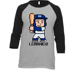 Dj Lemahieu Tecmo Baseball Player New York Y Baseball Fan Raglan T Shi