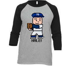 David Hale Tecmo Baseball Player New York Y Baseball Fan Raglan T Shir
