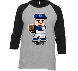 Michael King Tecmo Baseball Player New York Y Baseball Fan Raglan T Sh