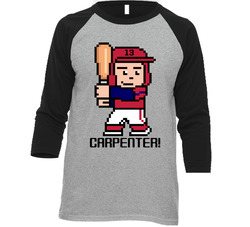 Matt Carpenter Tecmo Baseball Player St Louis Baseball Fan Raglan T Sh