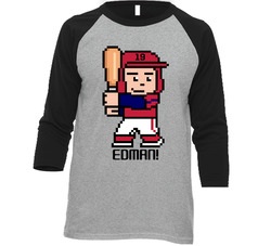 Tommy Edman Tecmo Baseball Player St Louis Baseball Fan Raglan T Shirt