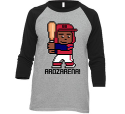 Randy Arozarena Tecmo Baseball Player St Louis Baseball Fan Raglan T S