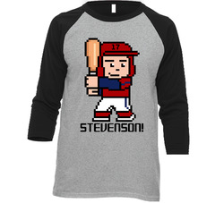 Andrew Stevenson Tecmo Baseball Player Washington Baseball Fan Raglan 